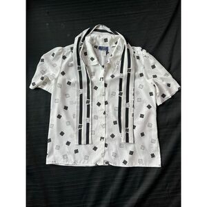 VTG Haberdashery Dice Print Casino Vegas Top Shirt Size L/XL